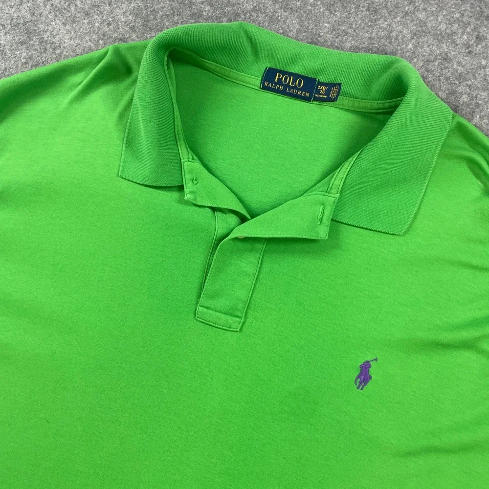 Polo Ralph Lauren Mens Shirt 2XB/2G Green Short Sleeve Classic Prep